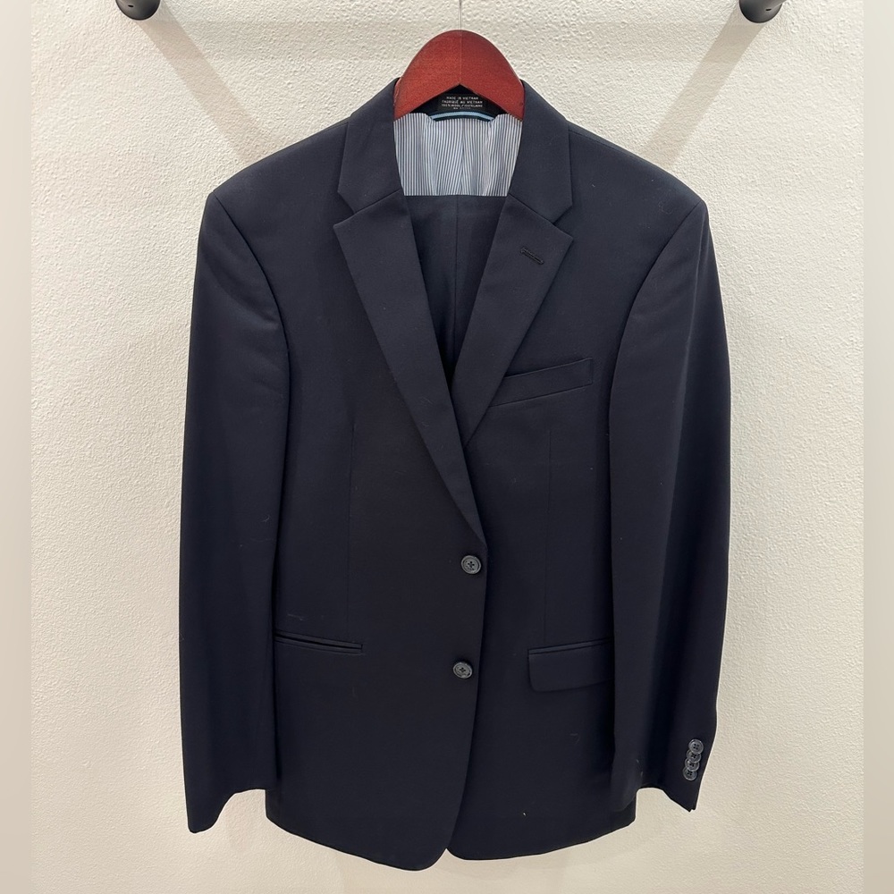 Slim Fit Tailored Suit, Navy Blue